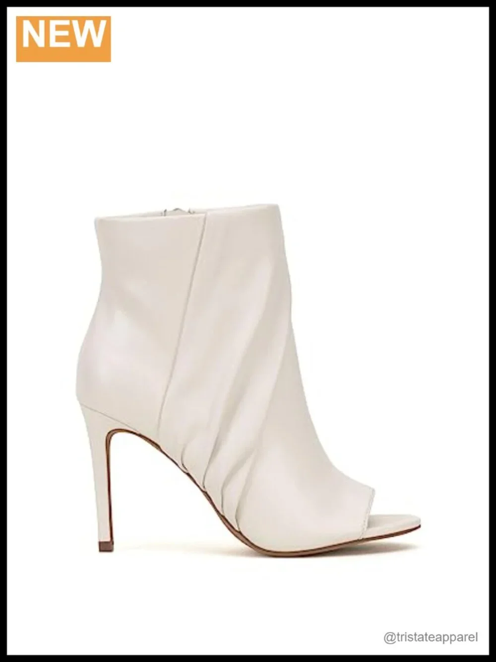 Suede Ankle Bootie Stiletto Heel Zip Closure Ruched